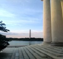 A look at Washinton Monument from Jefferson Memorial