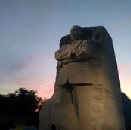 Evening view of Martin Luther King Jr. Memorial